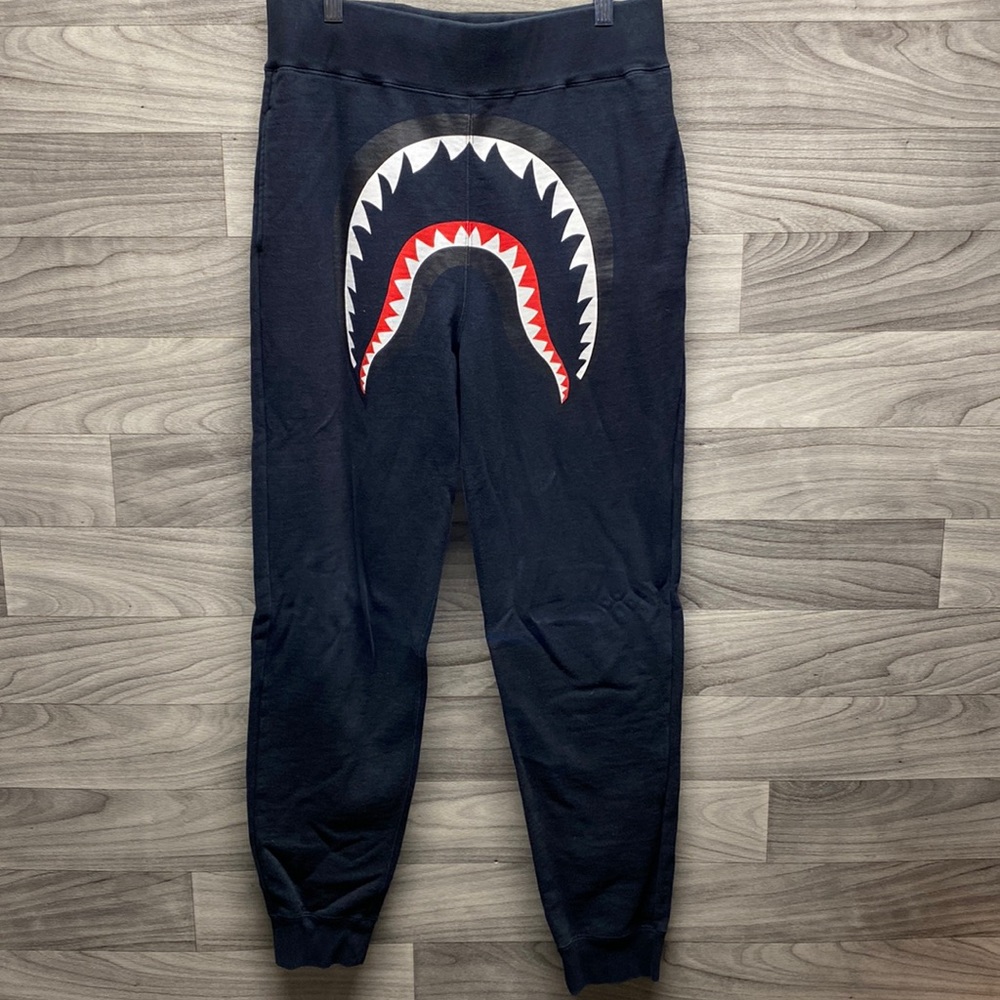 A Bathing Ape Bape WGM Black Sweats Joggers